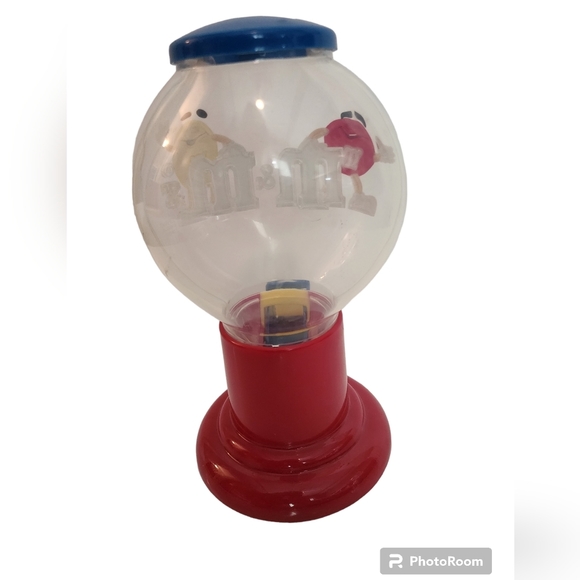 M&M'S Candy Dispenser 3 D Yellow Red Characters 8.75 in Tall - Picture 4 of 8